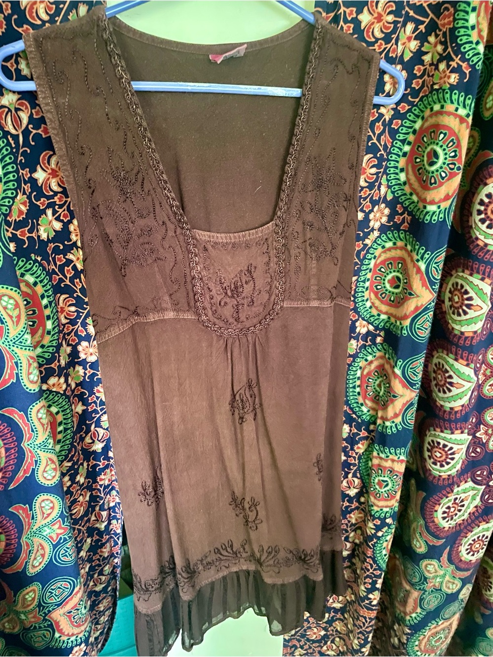 Boho Embroidered Sleeveless Dress